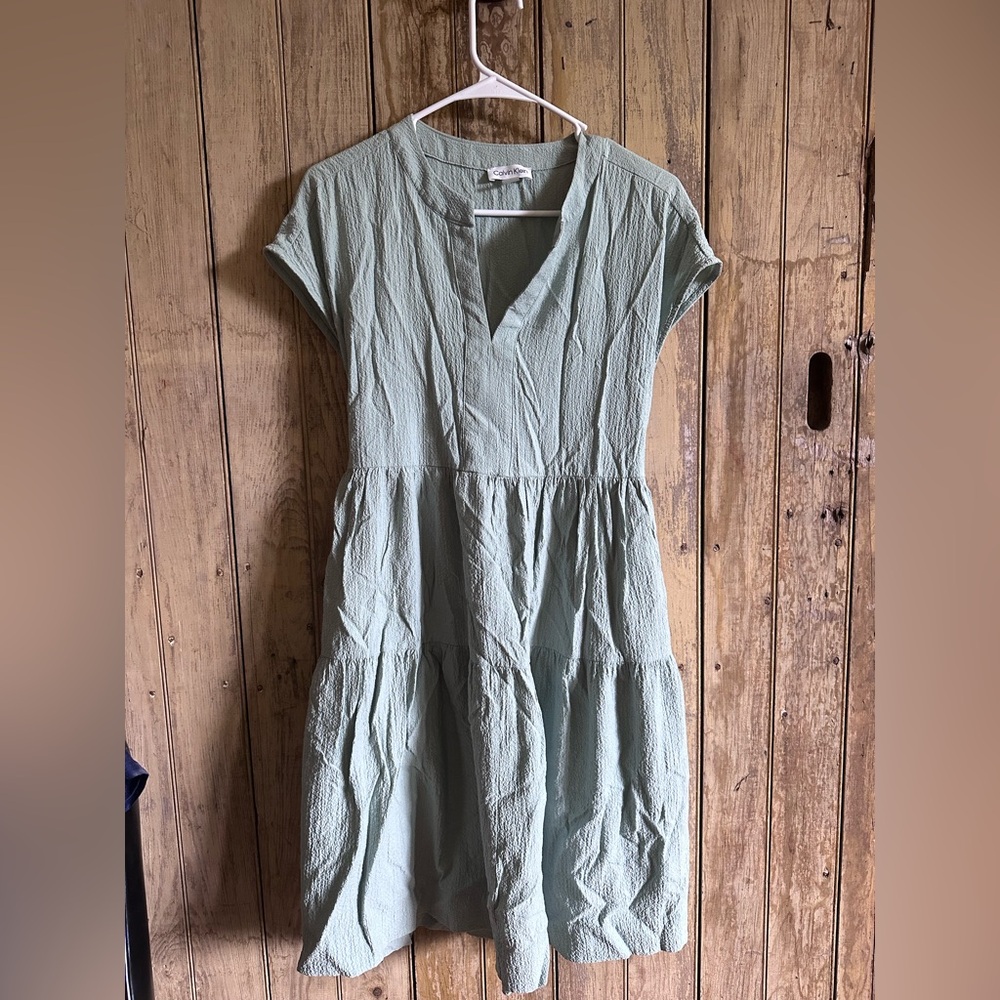 Calvin Klein Sage Green Midi Dress